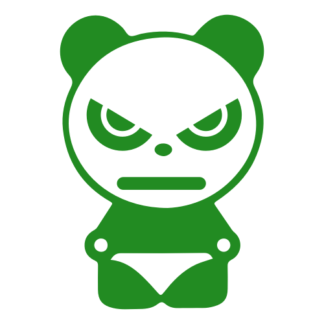 Angry Panda Decal (Green)